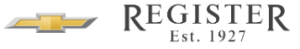Register Chevrolet logo, established 1927